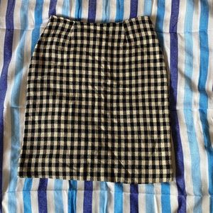Vintage checkered plaid skirt.